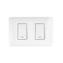 Interruptor Doble Emb. 9/24 10A 250V Blanco - Want