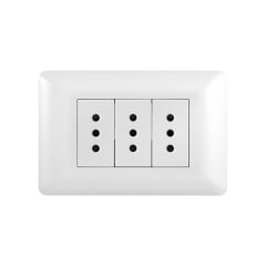 Enchufe Triple Emb. 10A 250V Blanco - Want