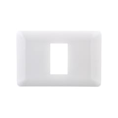 Placa Tapa 1 modulo Color Blanco + Soporte - Want