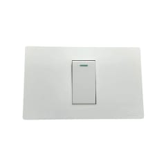 Interruptor Simple Emb. 9/12 10A 250V Blanco Base Metalica - Want