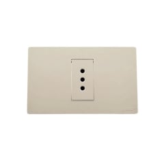 Enchufe Simple Emb. 10A 250V Blanco Base Metalica - Want