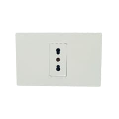 Enchufe Simple Emb. 10/16A 250V Blanco Base Metalica - Wantt