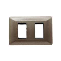 Placa Tapa 2 modulos Color Dorado + Soporte - Want