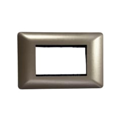 Placa Tapa 3 modulos Color Dorado + Soporte - Want