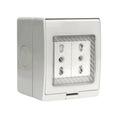 Hidrobox Interperie con Enchufe Doble 10/16A 250V IP55 Want