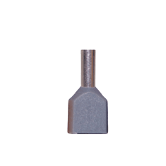 Ferrule Doble 4MM (12 AWG) Gris (100un)