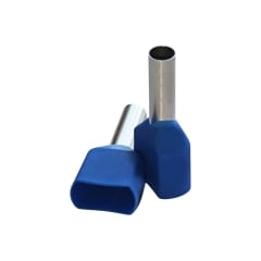 Ferrule Doble 2.5MM (14 AWG) AZUL (100un)