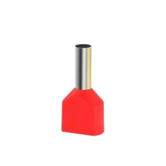 Ferrule Doble 1.5MM (16 AWG) Rojo (100un)