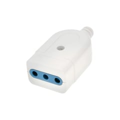 Enchufe Hembra Volante 2P+T 10A 250V Dom. Blanco - Stanford