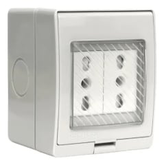 Hidrobox Interperie con Enchufe Doble 10/16A 250V IP55 Vellmax