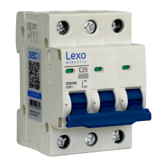 Int. Automatico Lexo 3x25A 6KA Curva C