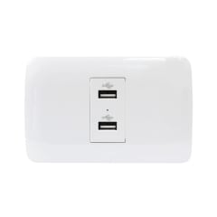 Enchufe Toma Doble USB Emb. 5V C.C. 1100MA Blanco Lexo