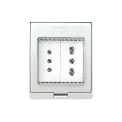 Caja Hidrobox Interperie con Tomacorriente Doble 10A +10/16A 250V IP55 - Lexo