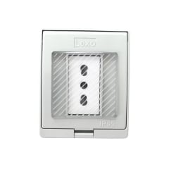 Caja Hidrobox Interperie con Tomacorriente Simple 10/16A 250V IP55 - Lexo