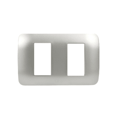Placa Tapa 2 Modulos Color Plata - Lexo