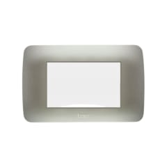 Placa Tapa 3 Modulos Color Plata - Lexo
