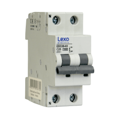 Int. Automatico Lexo Omnipolar 2x25A 10KA Curva C