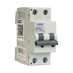 Int. Automatico Lexo Omnipolar 2x32A 10KA Curva C