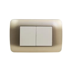 Interruptor Doble Emb. 9/15 Teclones 35,6MM 10A 250V Beige/Titanio Lexo