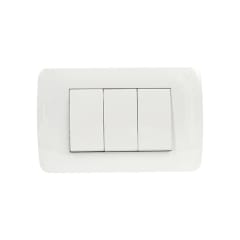 Interruptor Triple Emb. 9/32 10A 250V Blanco - Lexo