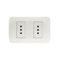 Enchufe Doble Emb. 10A 250V Blanco - Lexo