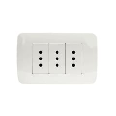 Enchufe Triple Emb. 10A 250V Blanco - Lexo