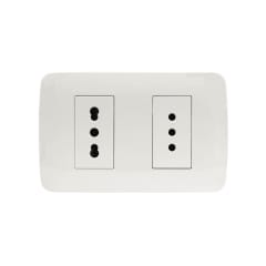 Enchufe Doble Emb. 10A + 10/16A 250V Blanco - Lexo