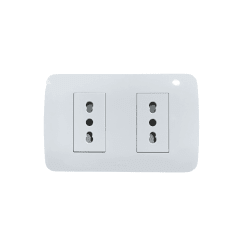 Enchufe Doble Emb. 10/16A 250V Blanco - Lexo