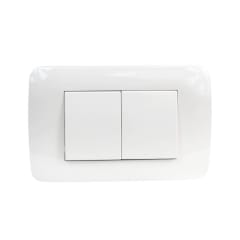 Interruptor Doble Emb. 9/15 Teclones 35,6MM 10A 250V Blanco Lexo