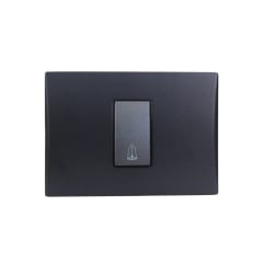Interruptor Pulsador Timbre Emb. 10A 250V Negro Linea Andes Lexo