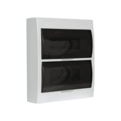 Tablero Plastico 24 Mod. Sobrep. Libre Halog. Tapa Humo - Lexo