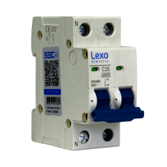 Int. Automatico Lexo Omnipolar 2x25A 6KA Curva C