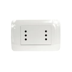 Enchufe Doble Duplex Emb. 10A 250V Blanco - Lexo