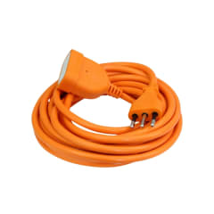 Alargador Electrico Naranja 5 Mts 2P+T 2500W 10A 250V