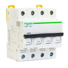 Int. Automatico Schneider IC60N - 4x50A 10KA C Acti9 A9F77450