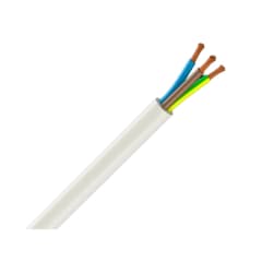 Cordon Flexible 3X1.5MM2 H05VV-F Blanco 500V X MT
