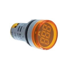 Luz Piloto Led Amarilla con Voltimetro 20-500VAC 22mm