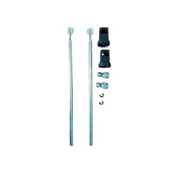 Kit Españoleta 2Un de Varilla Redonda con Roldana, Adapatadores y Guías de Poliamida