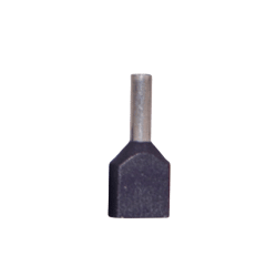 Ferrule Doble 1.5MM (16 AWG) Negro (100un)