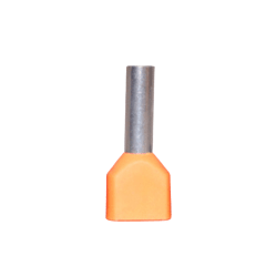 Ferrule Doble 4MM (12 AWG) Naranjo (100un)