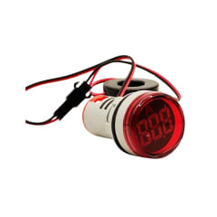 Luz Piloto Led Roja con Amperimetro 0-100A 22mm