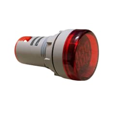 Luz Piloto Led Roja con Voltimetro 50-500VAC 22mm
