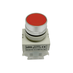 Pulsador Plano Rojo 1NC 22MM