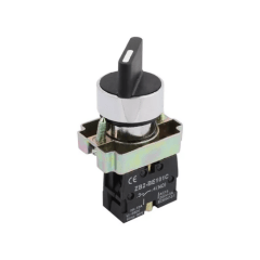 Selector 2 Posiciones 10A 1NO 22MM Base Metalica