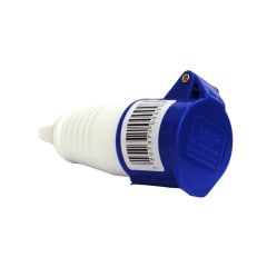 Enchufe Ind. Hembra Volante 2P+T 16A 220V IP44 - Lexo