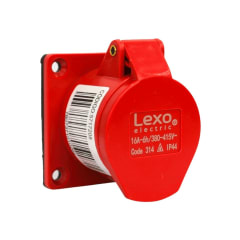 Enchufe Ind. Hembra Embutida 3P+T 16A 380V IP44 - Lexo