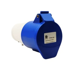 Enchufe Ind. Hembra Volante 2P+T 32A 220V IP44