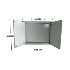 Caja de Distribucion PAU CTR 500x600x80mm Embutida Ral 7035