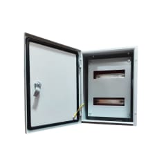Gabinete Tablero Metalico 400x300x200 C/Chasis 20Mod IP65 Ral 7035
