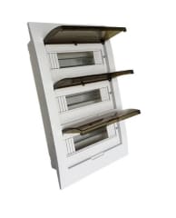 Tablero Plastico 36 Modulos Embutido Tapa Humo - DRL